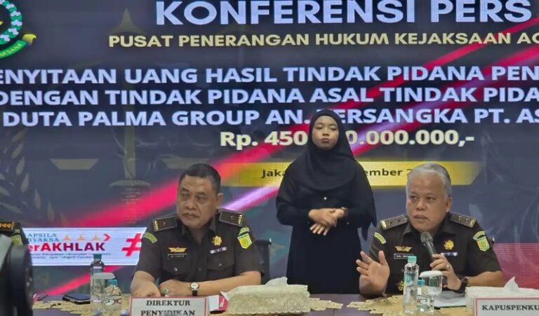 Kejaksaan-Agung-berhasil-menyita-uang-Rp-450-miliar-dari-penyidikan-TPPU-kasus-korupsi-PT-Duta-Palma.-Foto-MI